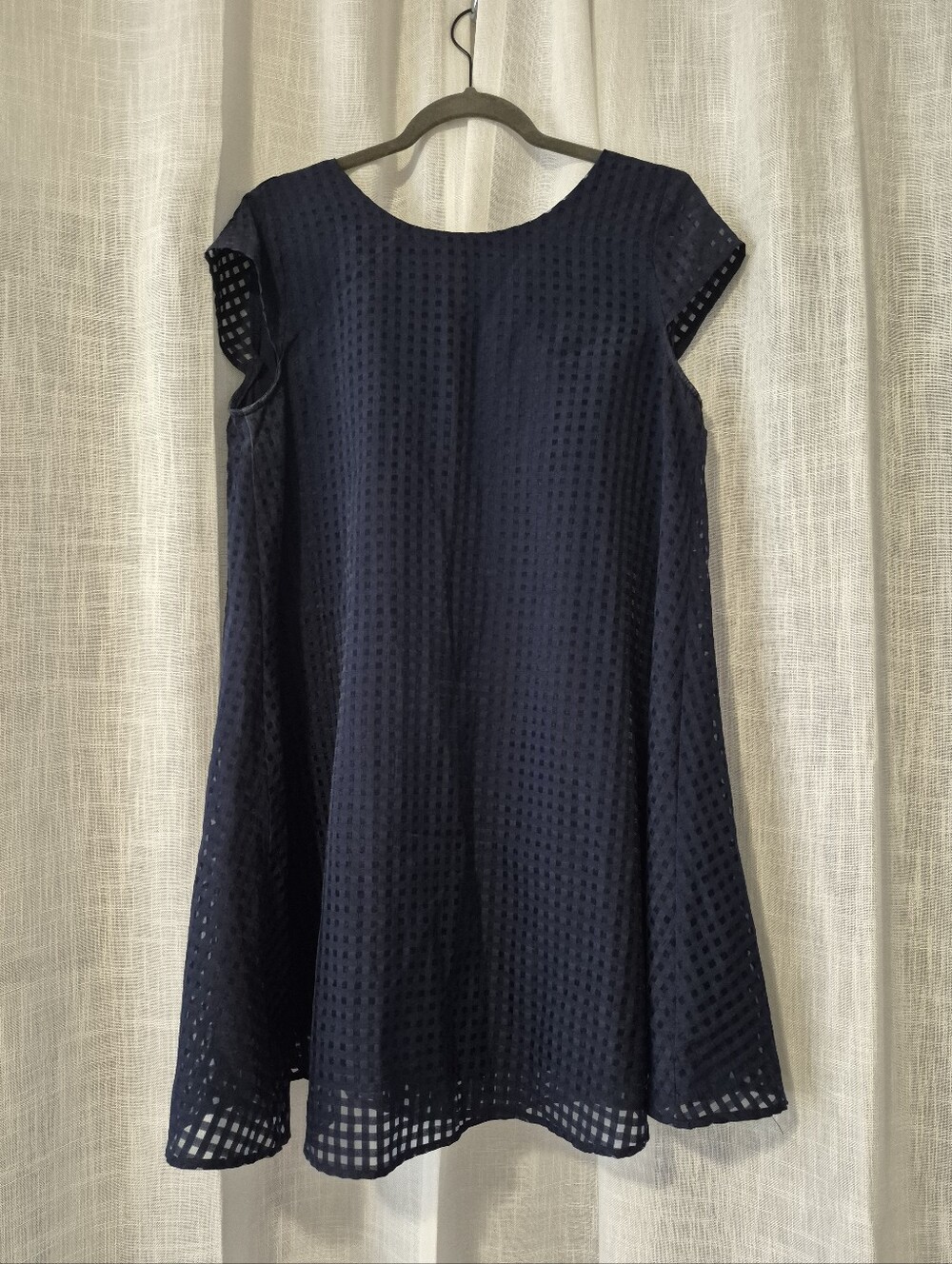 Navy Gingham Tent Dress